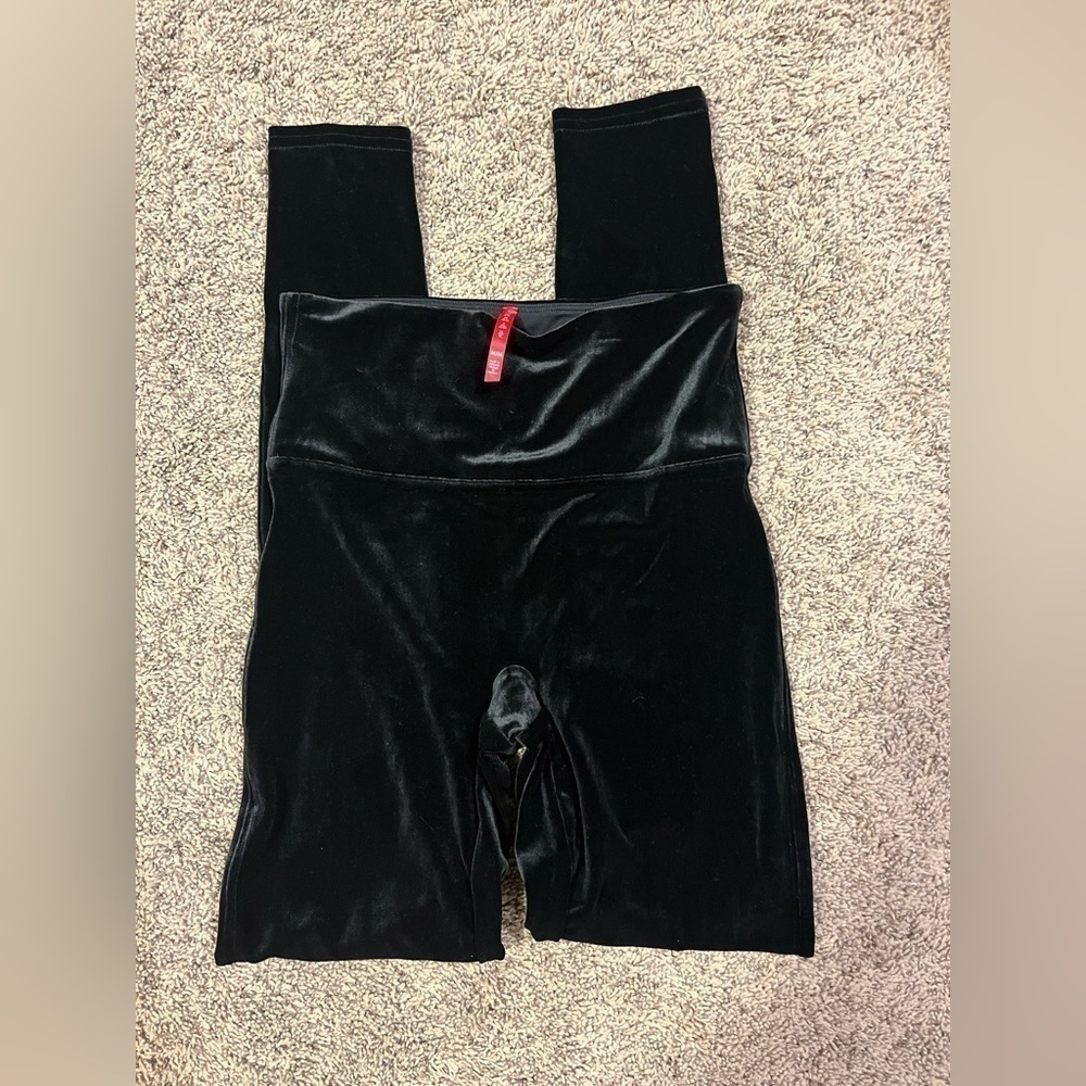 Spanx Black Velvet Leggings